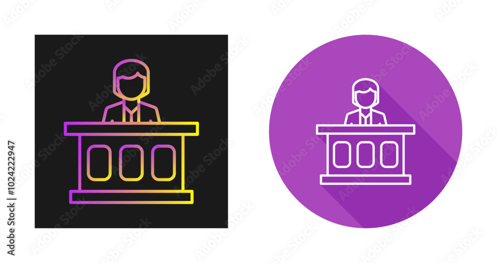 Jury Vector Icon Jury Vector Icon
