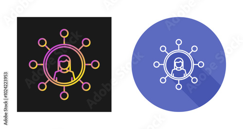Personal Network Vector Icon