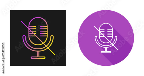 Microphone Mute Vector Icon