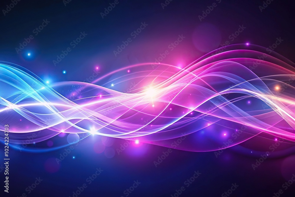 Translucent light waves of lilac purple pink and blue colors intersect in space and mix Translucent light waves of lilac purple pink and blue colors intersect in space and mix