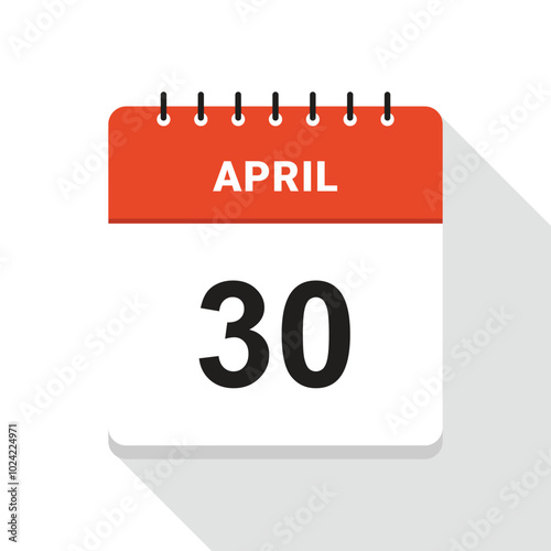 April 30 Calendar Date icon