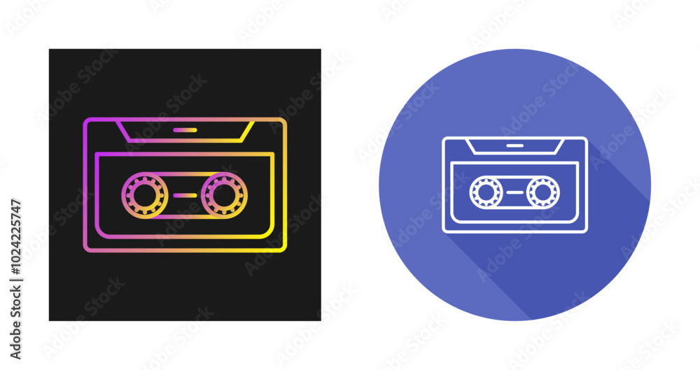 Cassette Vector Icon Cassette Vector Icon