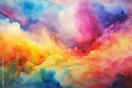 Vibrant abstract watercolor blending of colors