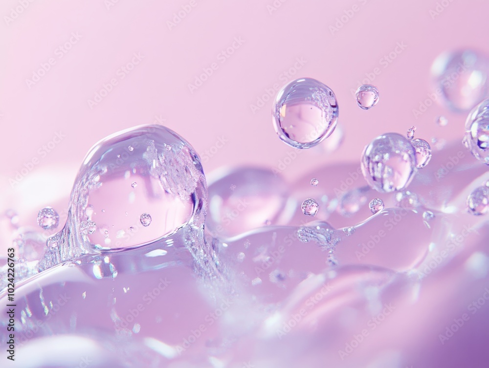 2408 72.A captivating composition featuring lifelike transparent water drops, each showcasing stunning reflections and refractions. The surrounding liquid bubbles enhance the scene's fresh and clean 2408 72.A captivating composition featuring lifelike transparent water drops, each showcasing stunning reflections and refractions. The surrounding liquid bubbles enhance the scene's fresh and clean