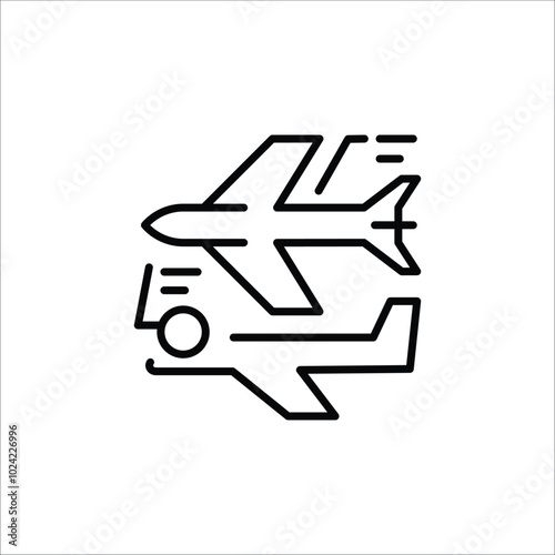 Airplane icon. Simple airplane icon for social media, app, and web design. Vector illustration.