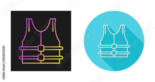 Bulletproof Jacket Vector Icon