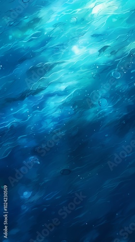 Underwater wallpaper for mobile, 9:16 ratio. Generative ai
