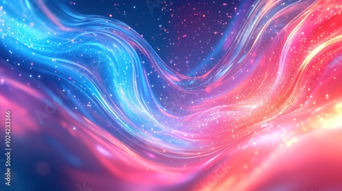 Abstract Swirling Lights with a Pink and Blue Color Scheme