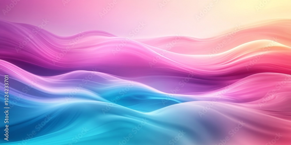 A colorful wave with a pink and blue gradient. The colors are vibrant and the wave appears to be moving
