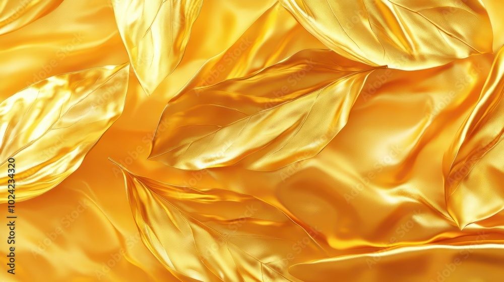 Shiny yellow leaf gold foil texture Shiny yellow leaf gold foil texture