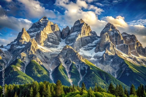 Understated elegance of majestic peaks photo