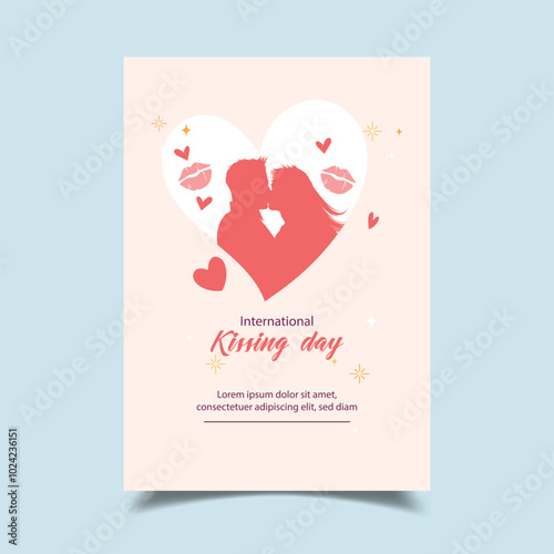 Happy Kissing Day Poster Template