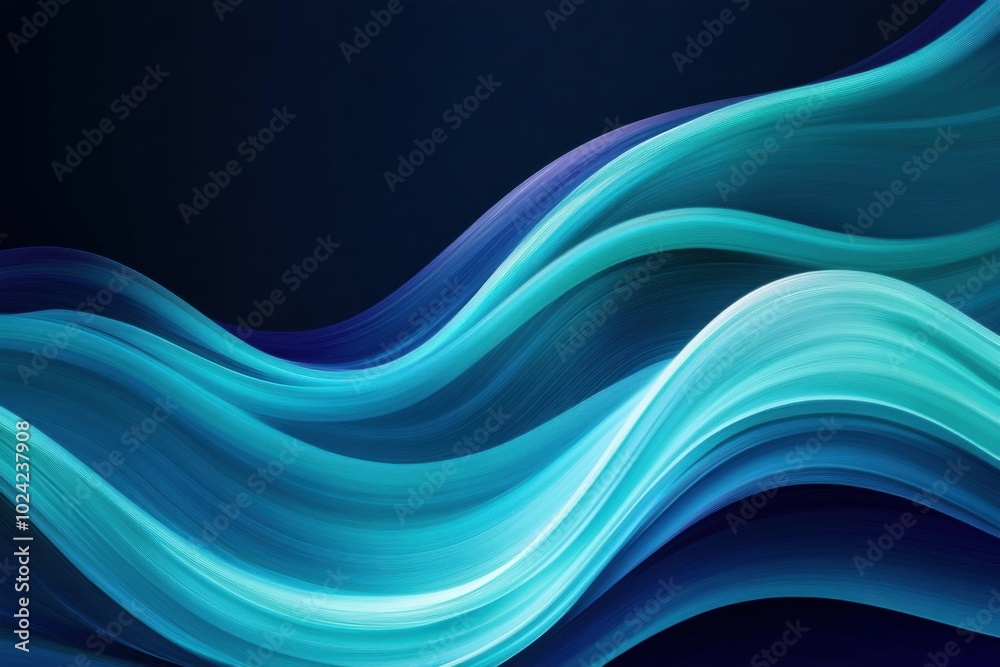 Fototapeta premium Dynamic gradient background flowing with swirling shades of blue during twilight hours