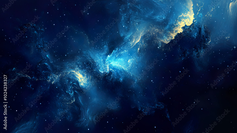 Fototapeta premium Dark blue abstract galaxy background stars space galaxy