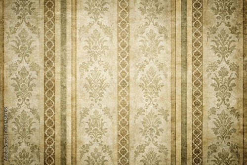 vertical stripes pattern with antique style border