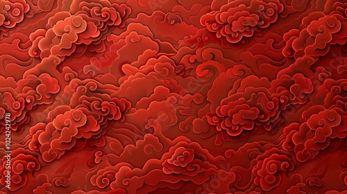 Red Chinese Pattern Background