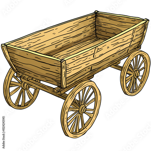 old wooden cart