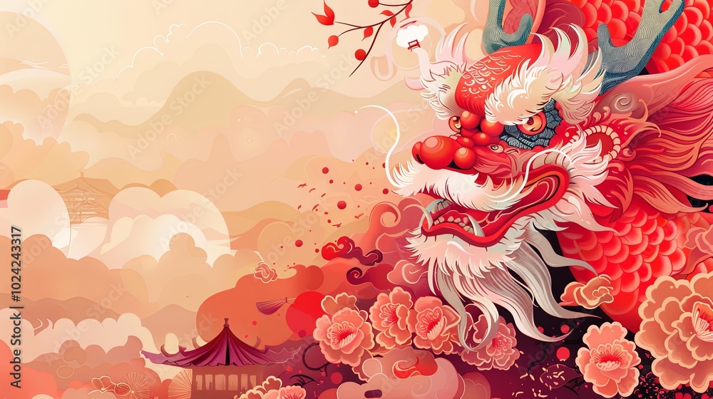 Chinese New Year Illustrations background Chinese New Year Illustrations background