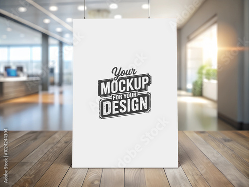 Modern flyer poster mockup design with stylish theme minimal PSD smart object design 