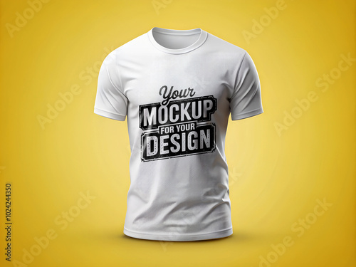 Stylish elegant t shirt mockup design with PSD smart object  photo