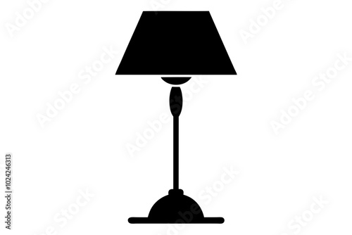 Table Lamp | vector silhouette illustration on white background