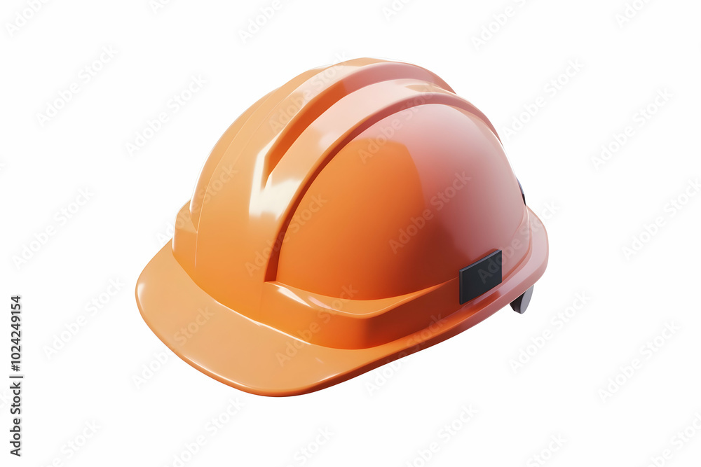 Fototapeta premium Orange Construction Hard Hat 3D Render