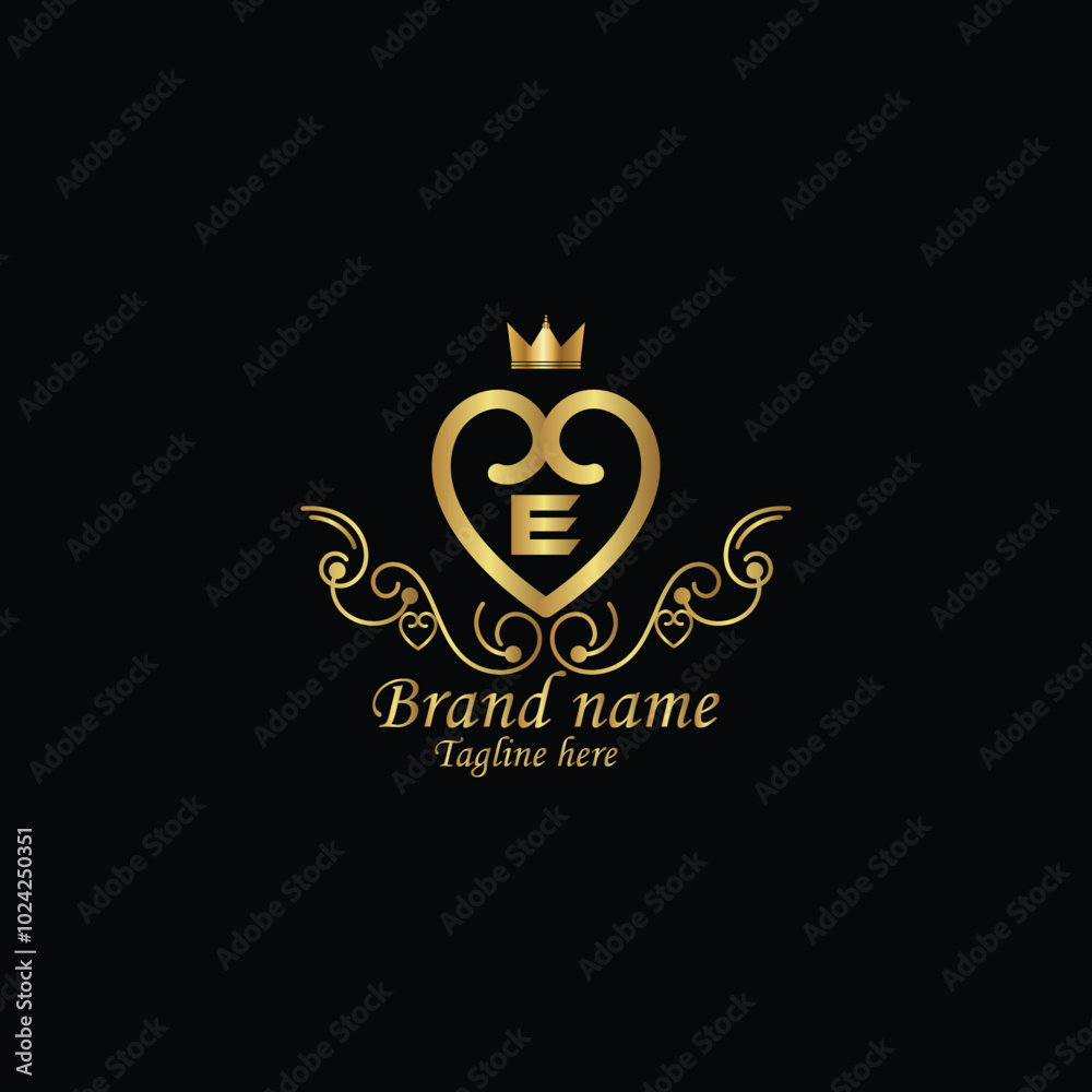 creative initial e latter logo design with modern business vector template, luxury e latter logo , creative isolate e monogram latter logo , crow logo , royal logo with golden color and new design creative initial e latter logo design with modern business vector template, luxury e latter logo , creative isolate e monogram latter logo , crow logo , royal logo with golden color and new design