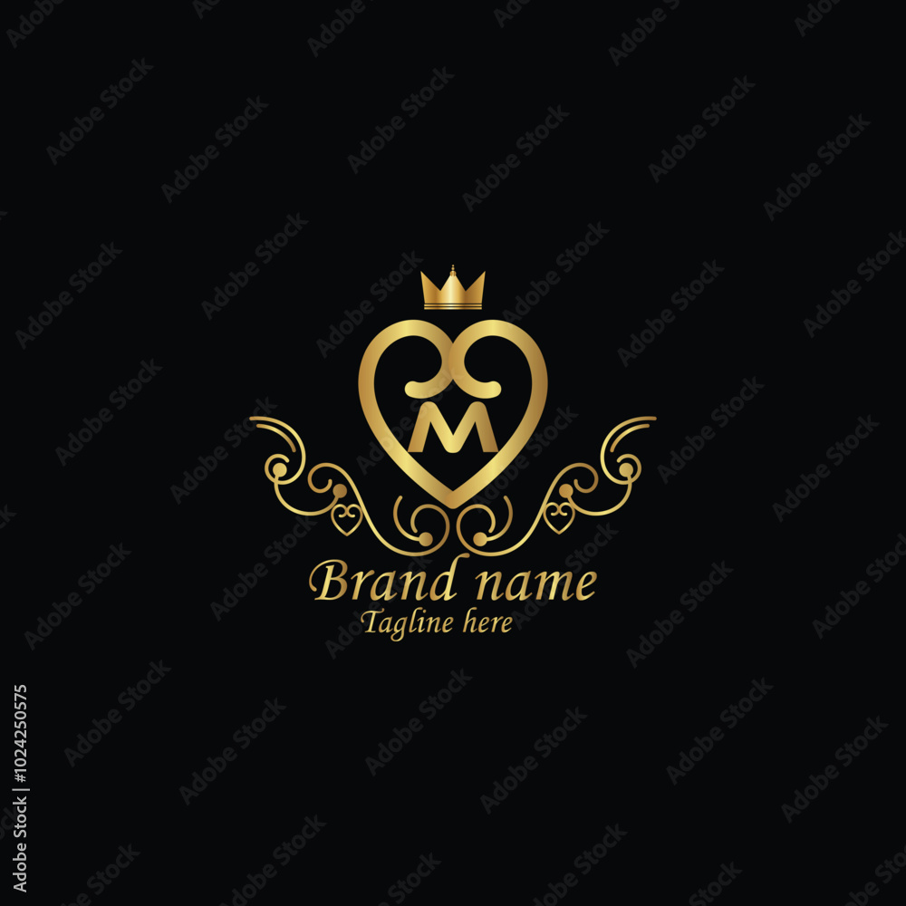 creative initial m latter logo design with modern business vector template, luxury m latter logo , creative isolate m monogram latter logo , crow logo , royal logo with golden color and new design creative initial m latter logo design with modern business vector template, luxury m latter logo , creative isolate m monogram latter logo , crow logo , royal logo with golden color and new design