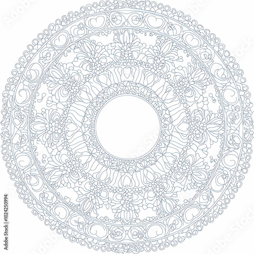 Elegant Minimalist Floral Mandala Design