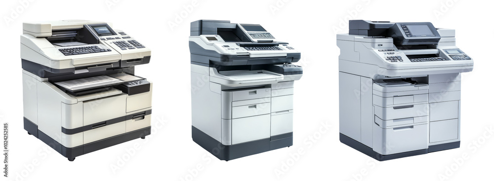 Isolated Copy Machines on Transparent Background Isolated Copy Machines on Transparent Background