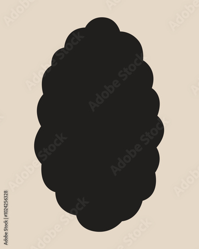 minimalist silhouette of mysterious black object
