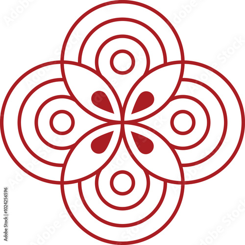 flat art element chinese new year lunar