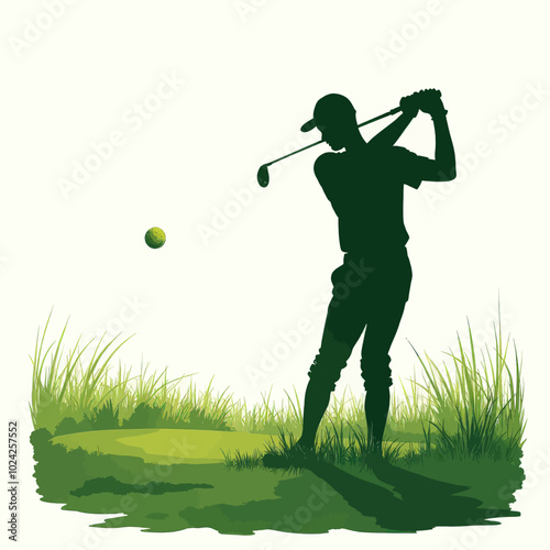 Golf Player Silhouette 
