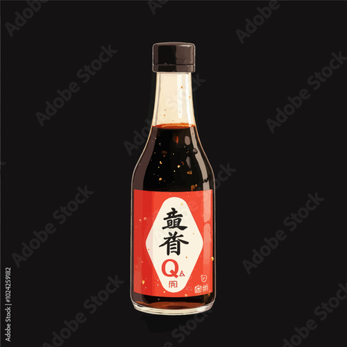 Soy Sauce Bottle with Gold Flakes 
