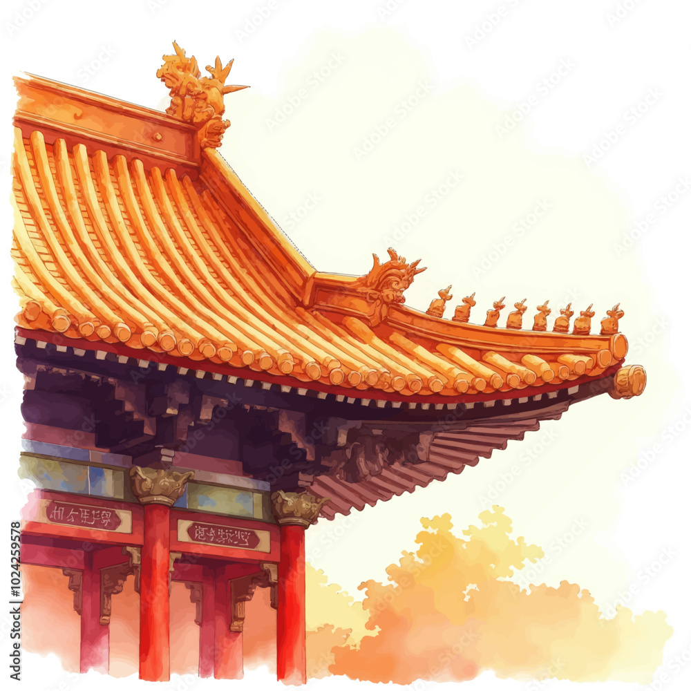 Fototapeta premium Traditional Chinese Architecture Detail 