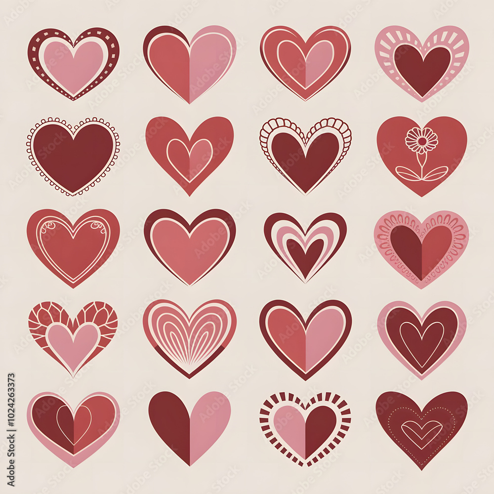 seamless pattern with hearts