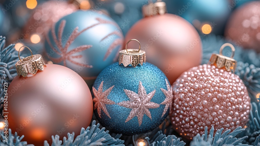 The concept of Christmas and New Year holidays. Copy-space for text. Christmas and New Year decoration background. Minimalistic background. Generate AI.