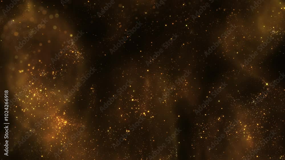 Golden Particle Fluid Motion Background