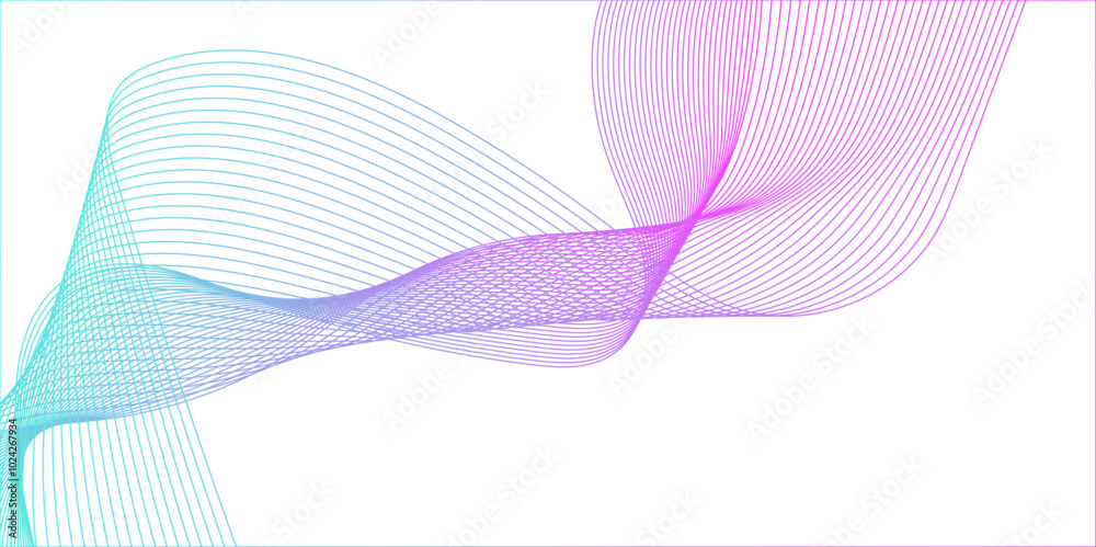 Fototapeta premium Modern multicolor gradient flowing wave lines. Parallel lines of vibrant color. Stylized line art background. curving and wavy gradient lines against a black background. 