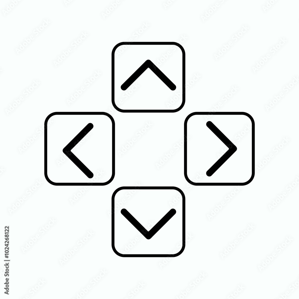 Chevron icon set vector art image up,down,left and right. Chevron icon set vector art image up,down,left and right.