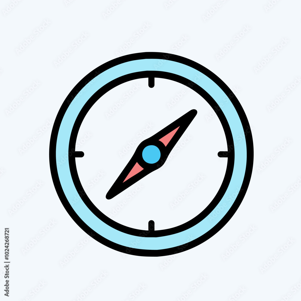 compass icon vector art image. compass icon vector art image.