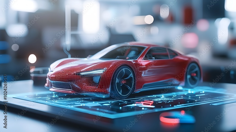 Futuristic Augmented Reality Blueprint of a Sleek Neon Lit Industrial Workshop Showcasing Advanced Digital Design and Engineering Concepts Futuristic Augmented Reality Blueprint of a Sleek Neon Lit Industrial Workshop Showcasing Advanced Digital Design and Engineering Concepts
