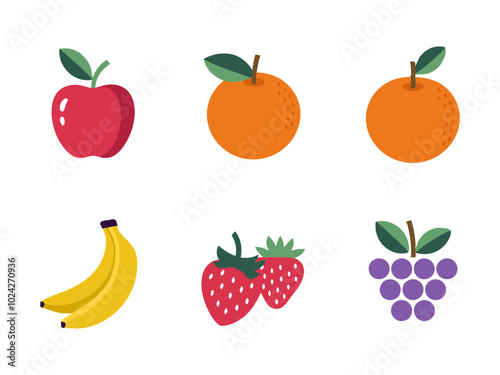 set of fruits vector illustration 