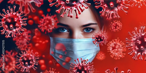 Flu, cold, and fever illness concept photo