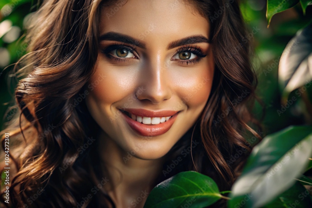 A deep, emotional portrait. The face of a young brunette girl without makeup, with expressive eyes, curly hair. Natural female beauty. A deep, emotional portrait. The face of a young brunette girl without makeup, with expressive eyes, curly hair. Natural female beauty.