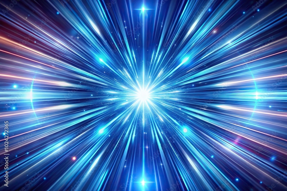 Fototapeta premium Close-up lightspeed timewarp effect