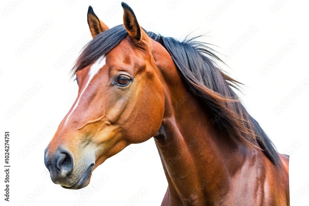 Close-up of a glass horse figurine on a white background Close-up of a glass horse figurine on a white background