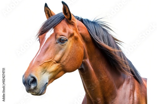 Close-up of a glass horse figurine on a white background