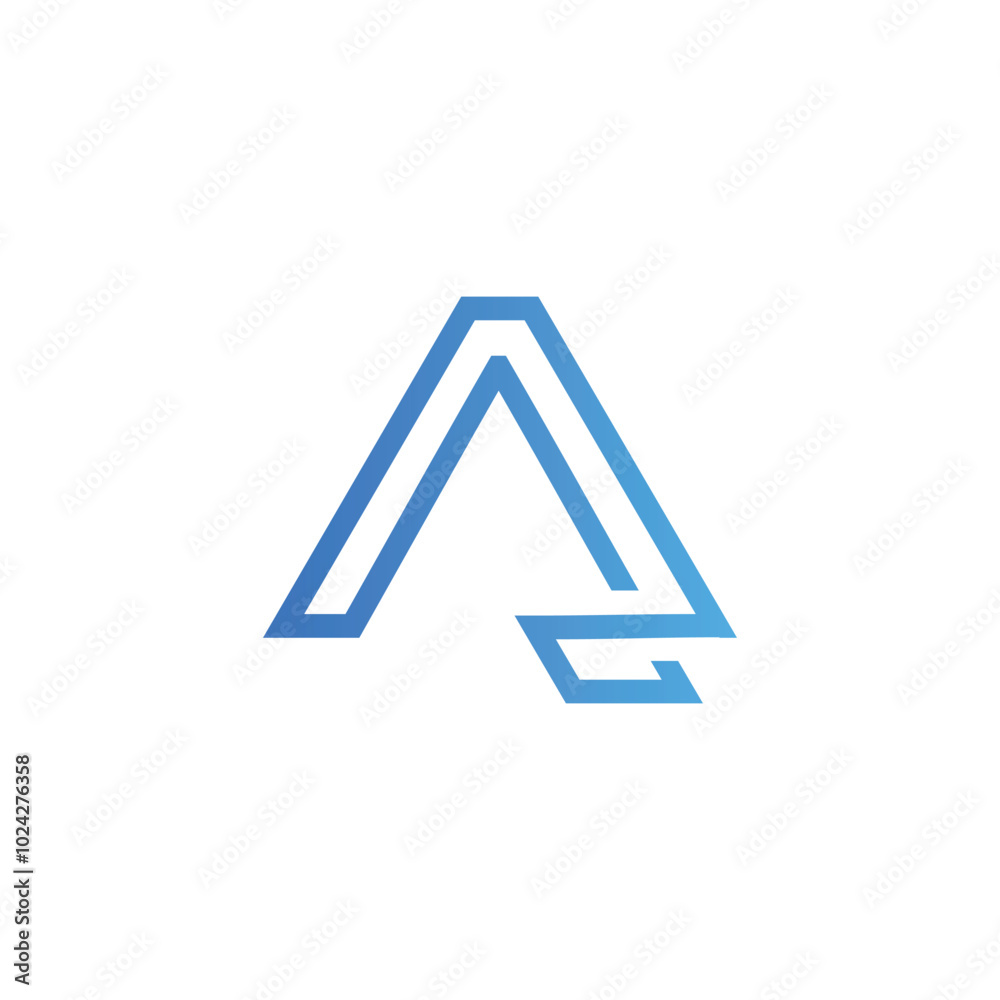 Letter A Techno Line logo icon vector Letter A Techno Line logo icon vector