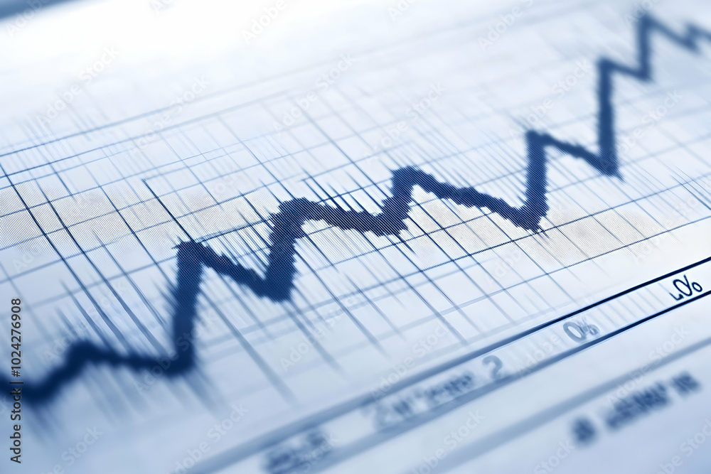Blue Line Chart Abstract Background Blue Line Chart Abstract Background